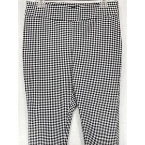 Roz & Ali Women's size 12 High Rise Stretch Pull On Ankle Pant Embellished Hem